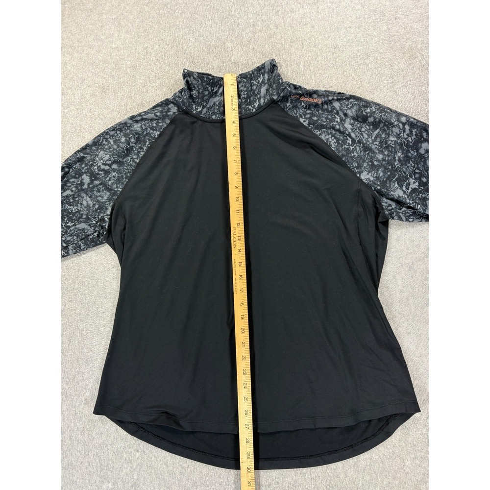 NWT Brooks DASH 1/2 Zip Long Sleeve Running Shirt (Women's 2XL) Black - Picture 10 of 13